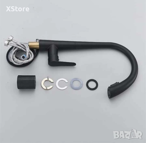 Смесител за кухненска мивка черен мат, снимка 6 - Смесители - 52588662