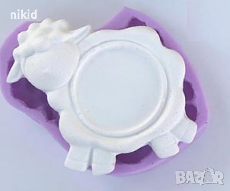 Овца Агне рамка за снимка силиконов молд форма фондан шоколад гипс калъп декор украса, снимка 2 - Форми - 38430212