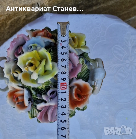 🌸✨ Порцеланова кошница с 3D цветя – изящна изработка ✨🌸, снимка 17 - Статуетки - 51518239