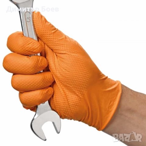 Оранжеви и черни нитрилни ръкавици - 22.50 лв. с ДДС, снимка 3 - Аксесоари и консумативи - 38688746