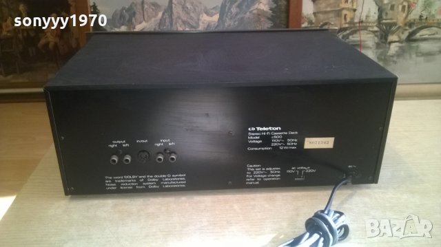 ПОРЪЧАН-TELETON C500-HIFI STEREO CASSETTE DECK-ВНОС ХОЛАНДИЯ, снимка 12 - Декове - 27790043
