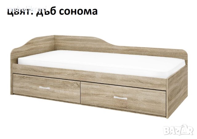сити 2030 - легло с чекмеджета с табли от към стената и главата за матрак 120/190 см., снимка 2 - Спални и легла - 43759850