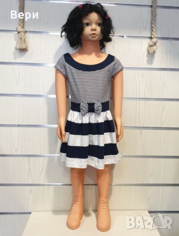Нова детска моряшка рокличка с панделка, 12-18 месеца, снимка 9 - Бебешки рокли - 29040382
