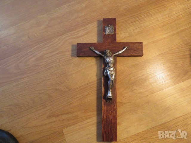 Стар кръст разпятие Христово, Исус Христос 20 х 13 см  , снимка 3 - Други ценни предмети - 35333838