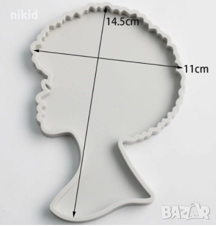 Голямо женско дамско лице в профил основа дълбок силиконов молд форма фондан шоколад смола гипс , снимка 2 - Форми - 32426169