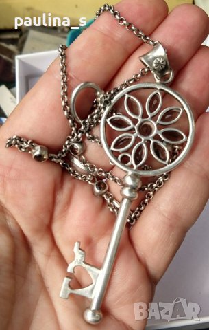 Винтидж / Раух топази / Зашеметяващо старо сребърно колие / проба 925 , снимка 2 - Колиета, медальони, синджири - 38292307