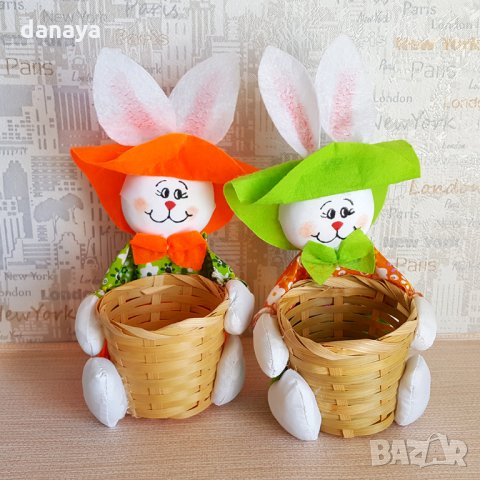 1457 Декоративна поставка за великденски яйца Зайче, снимка 3 - Декорация за дома - 28637659