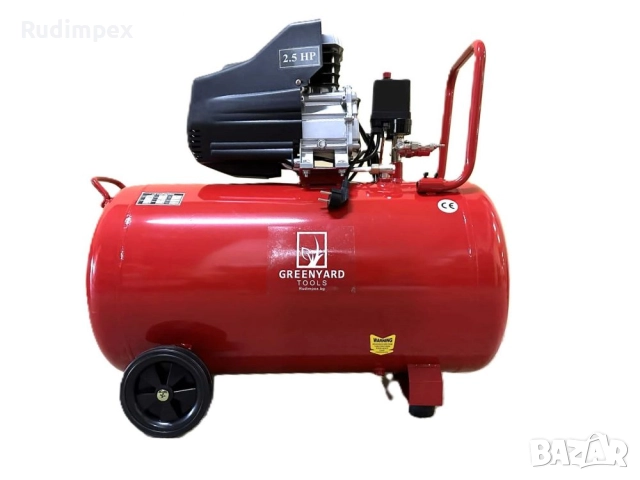 Компресор за въздух 100 л, 8 бара,  професионален, гаранция 2 години, снимка 2 - Други машини и части - 52840754