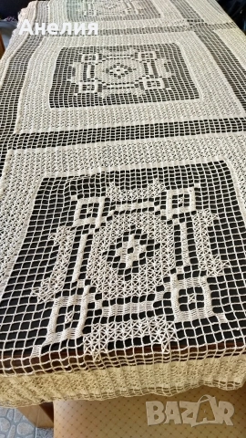 Покривка много голяма ръчно оплетена , снимка 3 - Декорация за дома - 52942770