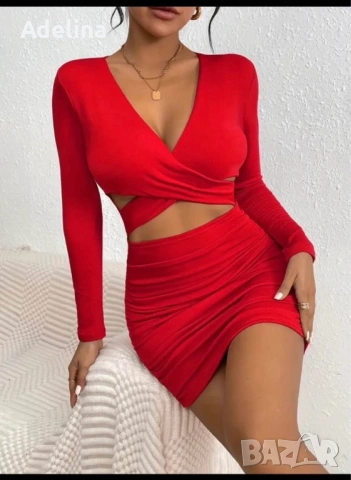 Дамска червена рокля