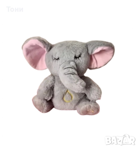 Дишащо слонче – Светеща, дишаща и музикална плюшена играчка за успокояване и релакс, снимка 2 - Плюшени играчки - 52589207