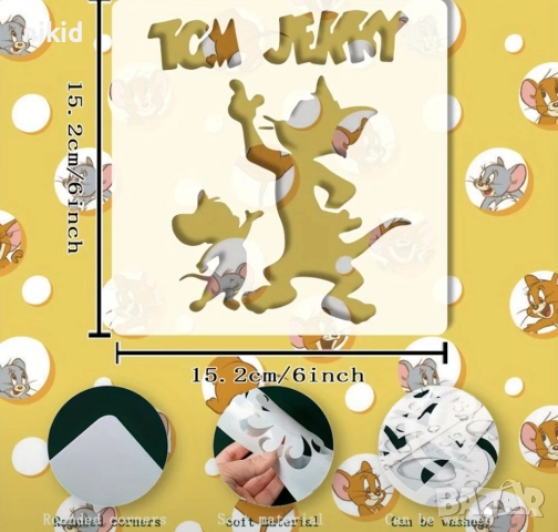 Том и Джери стенсил шаблон спрей торта украса сладки Scrapbooking, снимка 2 - Други - 52138029