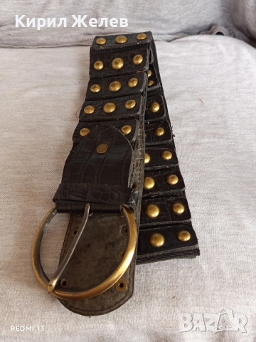 Фешън модел дамски кожен колан с капси перфектен 26613, снимка 7 - Колани - 51868330