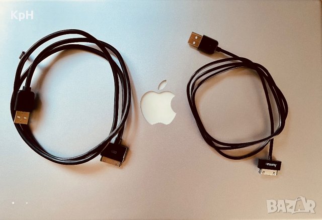 Apple 30 Pin to USB кабел за зареждане / пренос на данни за iPod iPhone iPad, снимка 1 - USB кабели - 44015291