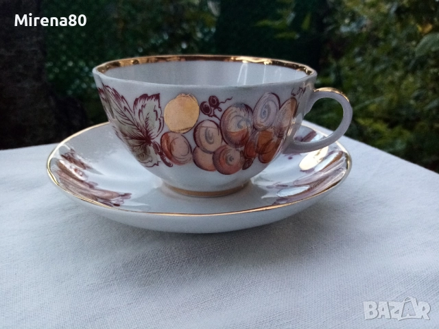 * Золотой виноград - ЛФЗ * - пълен сервиз за чай !, снимка 13 - Сервизи - 51952036