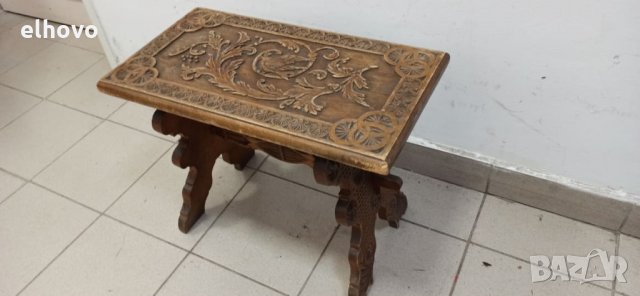 Ръчно изработена дървена масичка, снимка 7 - Антикварни и старинни предмети - 33014859