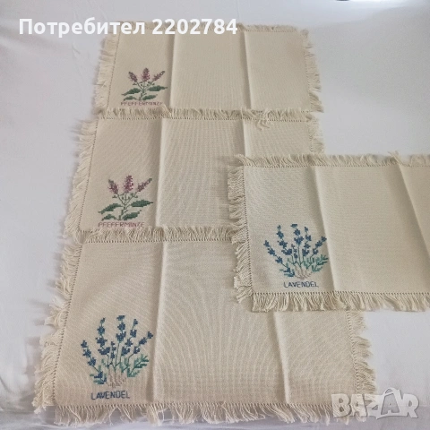 Салфетки за хранене от плат, снимка 12 - Покривки за маси - 53201105