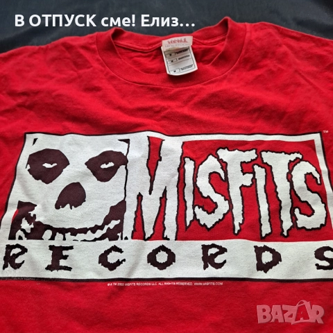 VTG Misfits Records Hi-Fi Scary-O-Phonic Sound Band Punk Red T-Shirt