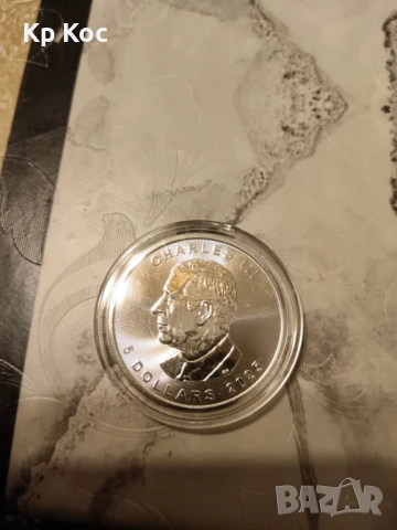 1 унция сребърна монета канадски кленов лист, снимка 2 - Нумизматика и бонистика - 52345893