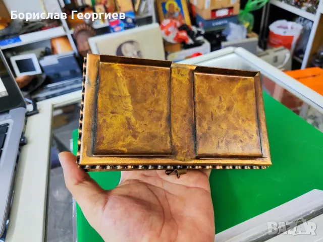 Кована медна кутия, снимка 3 - Антикварни и старинни предмети - 47403602