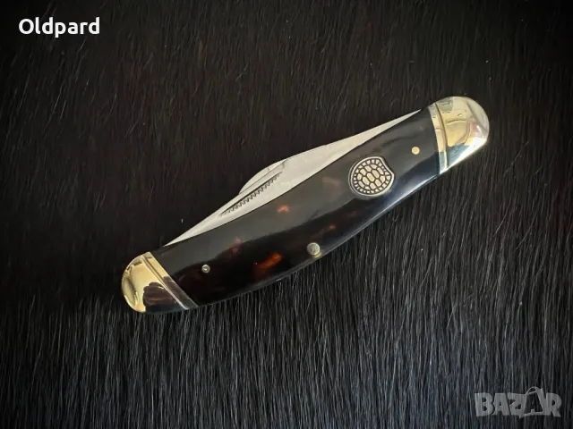 Среден сгъваем джобен нож Sowbelly Imitation Tortoise (Rough Ryder). RR2449, снимка 3 - Ножове - 48627216