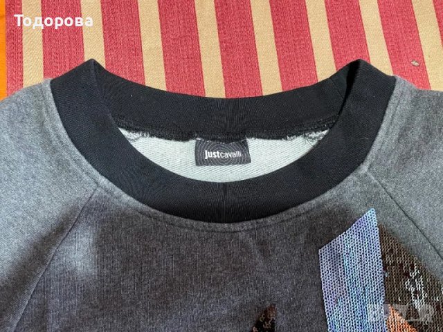 Рокля Justcavalli сива с пайети, снимка 4 - Рокли - 48833263