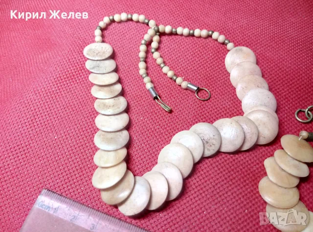 ЕТНО ЕРТ КОМПЛЕКТ ОГЪРЛИЦА и ГРИВНА от РОГ РЪЧНА МАЙСТОРСКА ИЗРАБОТКА 47328, снимка 8 - Бижутерийни комплекти - 47282843