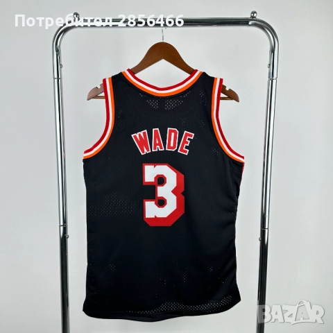 Мъжки потник Mitchell&Ness Dwyane Wade Miami Heat season 2013 размер XL, снимка 2 - Тениски - 52313832