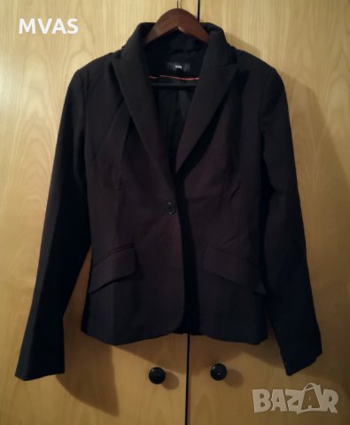Черно вталено сако H&M 36 S размер, снимка 1 - Сака - 32336175