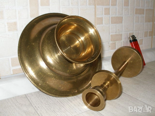 Купа Свещник-Месинг, снимка 16 - Антикварни и старинни предмети - 52048514