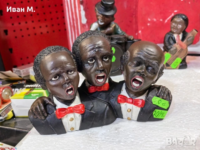 Керамични фигури на джаз музиканти , снимка 2 - Антикварни и старинни предмети - 53111206