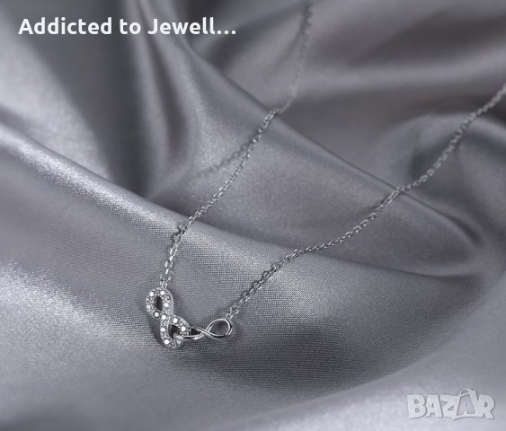 Тотална разпродажба - 50% Сребърно колие ∞infinity∞, снимка 2 - Колиета, медальони, синджири - 33142539