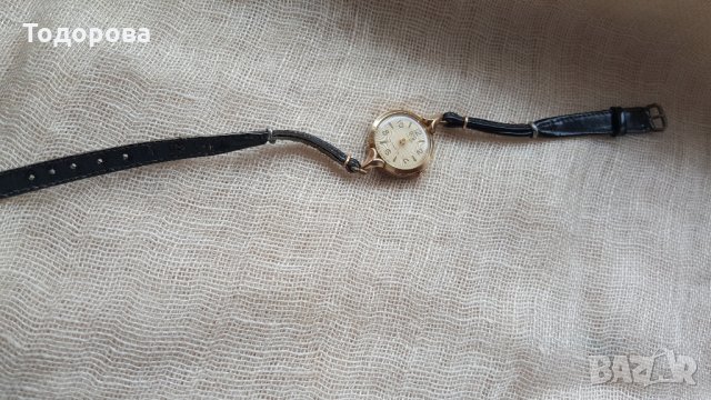 Позлатен немски дамски часовник, снимка 2 - Антикварни и старинни предмети - 28389718