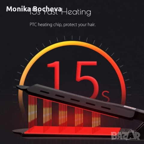 Професионална турмалинова преса за коса с йони, снимка 8 - Преси за коса - 50322857