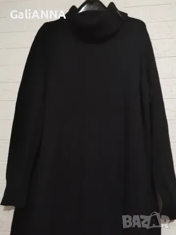 СТРАХОТНА РОКЛЯ ПЛЕТИВО С ВИСОКА ЯКА 3XL, снимка 4 - Рокли - 47395384