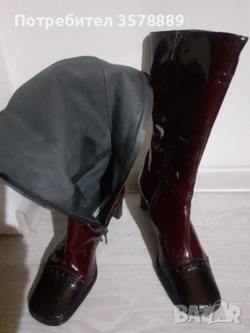 Ботуши от естествена кожа номер 37.5, снимка 3 - Дамски ботуши - 43958776