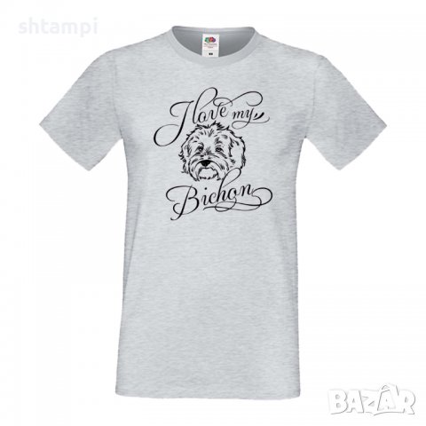 Мъжка тениска I Love My Bichon Dog,Куче, животно,подарък,изненада
