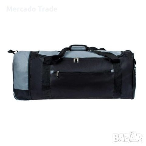 Чанта за пътуване Mercado Trade, С колелца, Сиво-Черна, 84л., снимка 2 - Сакове - 52240036
