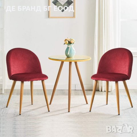 Стол бордо / комплект от два трапезни стола / столове с мека седалка и облегалка МОДЕЛ 77, снимка 4 - Столове - 33460102