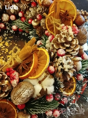 Красив Коледен венец, снимка 7 - Декорация за дома - 52087106