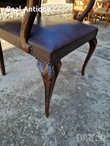 Чудесен антикварен бароков стол кресло стил Луй 15, снимка 7 - Антикварни и старинни предмети - 47332161