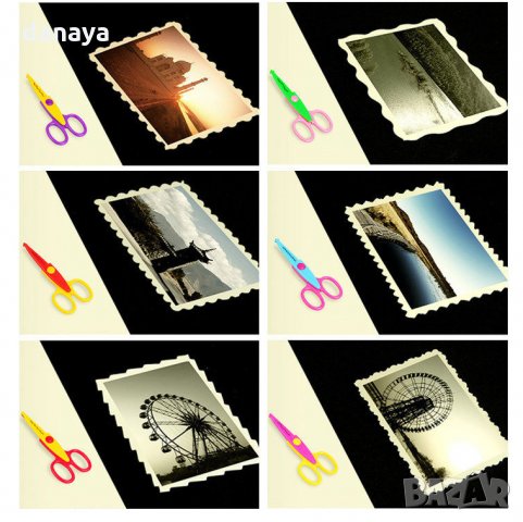 1094 Къдрава ножица за декоративно рязане 6 модела, снимка 3 - Ученически пособия, канцеларски материали - 26262803