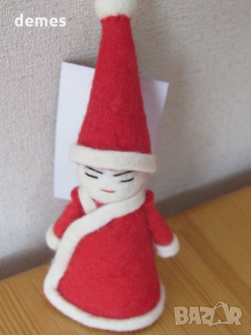 Автентична текстилна коледна играчка от филц с казахски национални мотиви, снимка 4 - Декорация за дома - 27080953