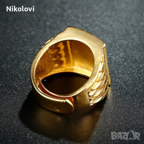 Мъжки, регулируем пръстен с Орел и печат 999, снимка 3 - Пръстени - 43793891