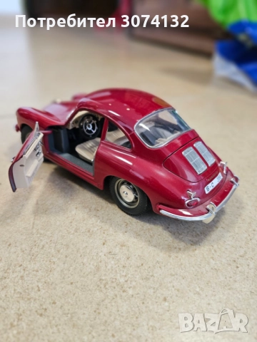 BBURAGO метална колекционерска количка модел Porshe 365 B 1965 година, снимка 5 - Колекции - 52447509