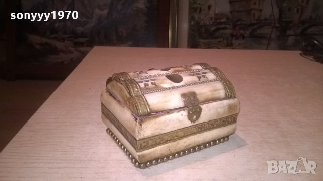 красива екзотична кутия-слонова кост-внос швеицария, снимка 3 - Колекции - 27183405