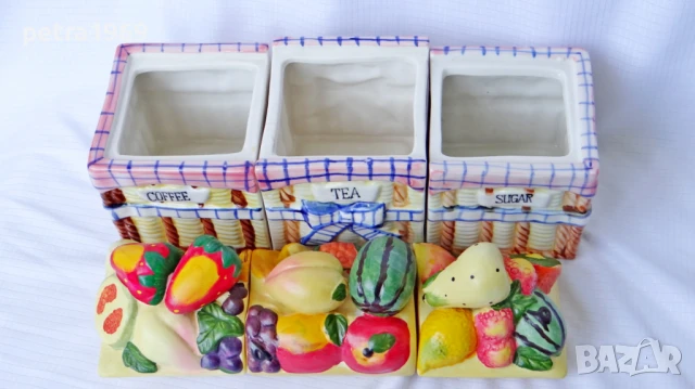 Комплект порцеланови буркани с много сладки капаци, снимка 4 - Други - 50627712