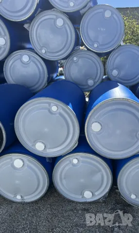 Пластмасови бидони дебелостенни с обръч и капак 220л , снимка 2 - Бидони, бурета и бъчви - 31008340