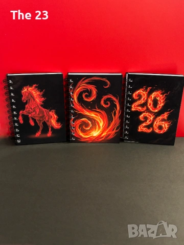 Тефтери ръчна изработка - Червен Огнен Кон