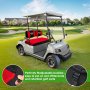 10L0L Комплект калъфи за седалка за количка за голф, дишащ, миещ се, червен, снимка 7